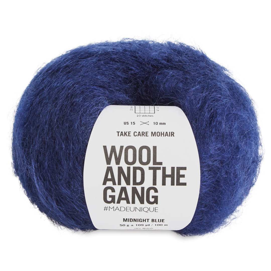 Open in modal - Wool and the Gang Take Care Mohair Yarn - Midnight Blue, 109 yds
