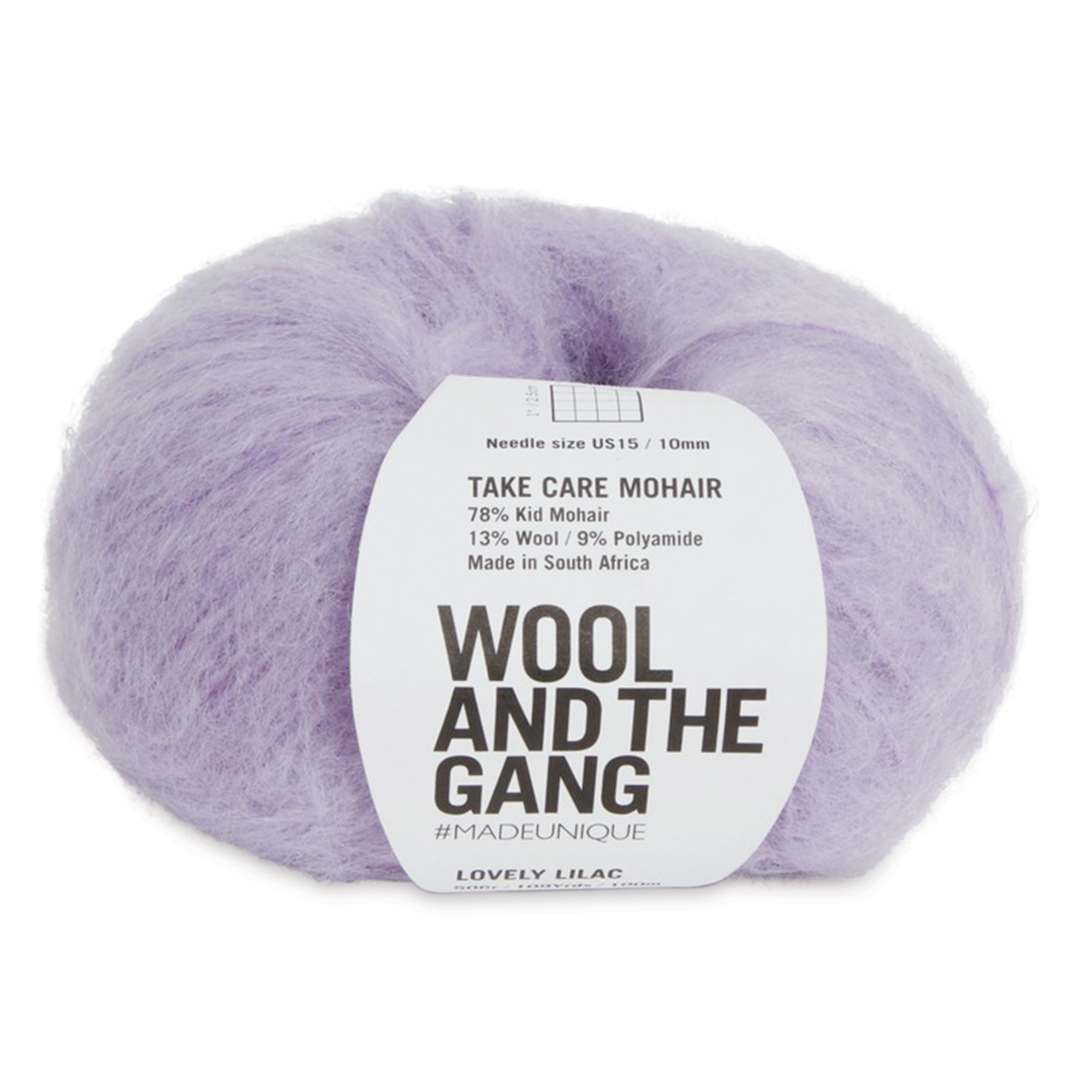 Open in modal - Wool and the Gang Take Care Mohair Yarn - Lovely Lilac, 109 yds