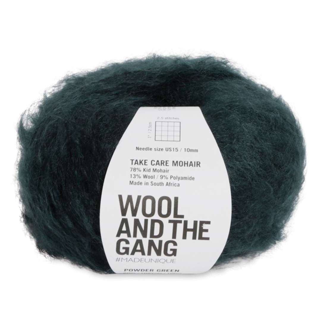 Open in modal - Wool and the Gang Take Care Mohair Yarn - Powder Green, 109 yds