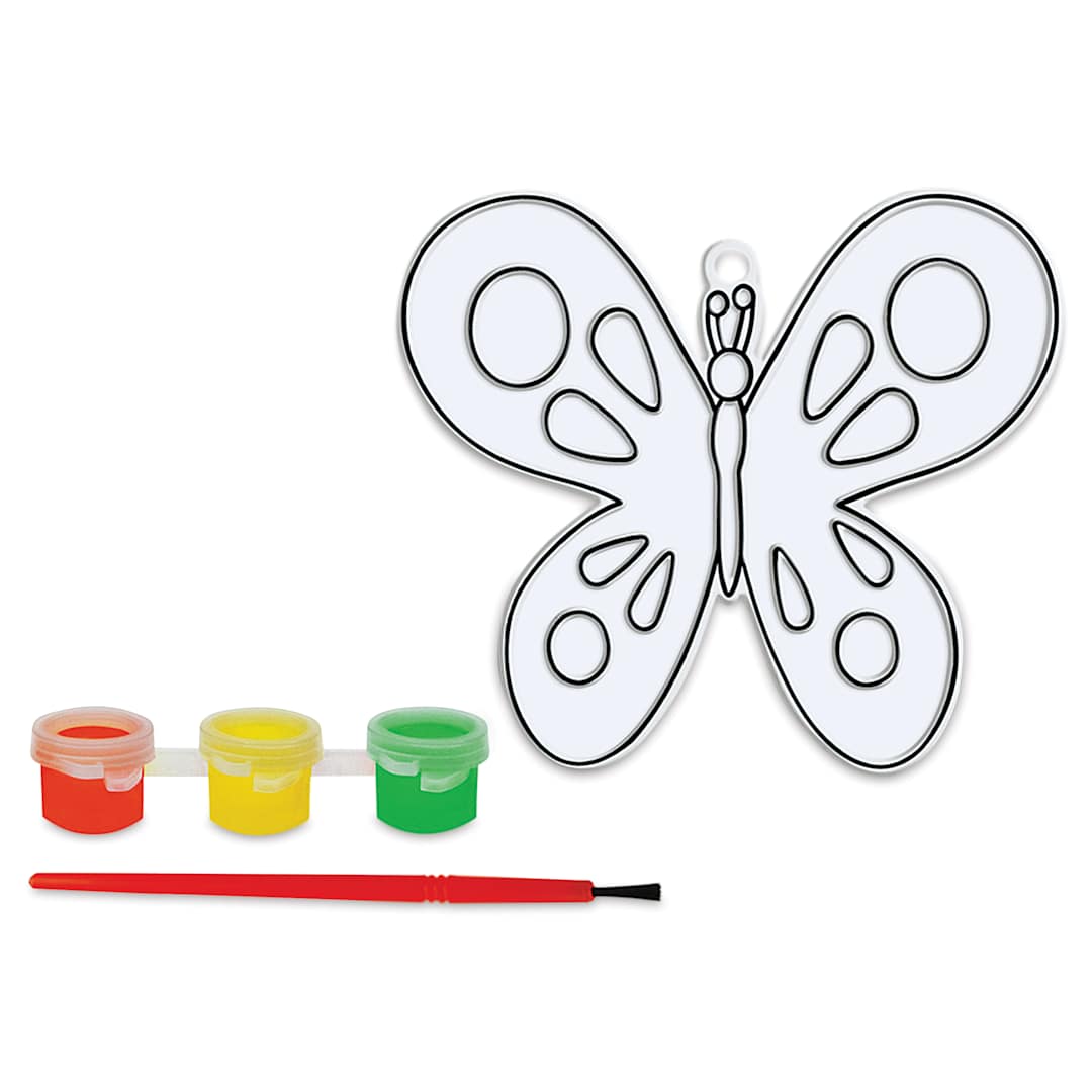 Open in modal - Krafty Kids DIY 3D Suncatcher Kit - Butterfly (kit contents)
