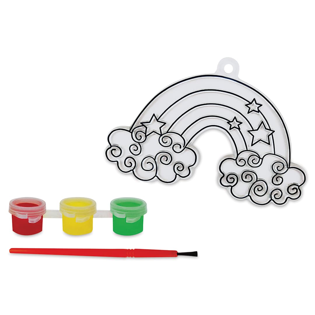 Open in modal - Krafty Kids DIY 3D Suncatcher Kit - Rainbow (kit contents)