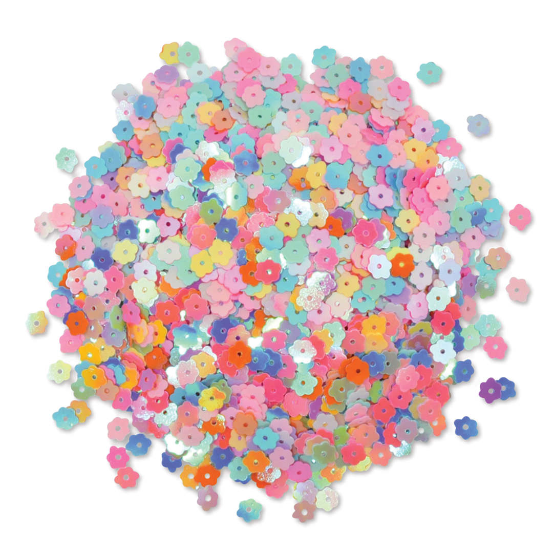 Open in modal - Craft Medley Mini Laser Sequin Scatter - Flower, 1.23 oz