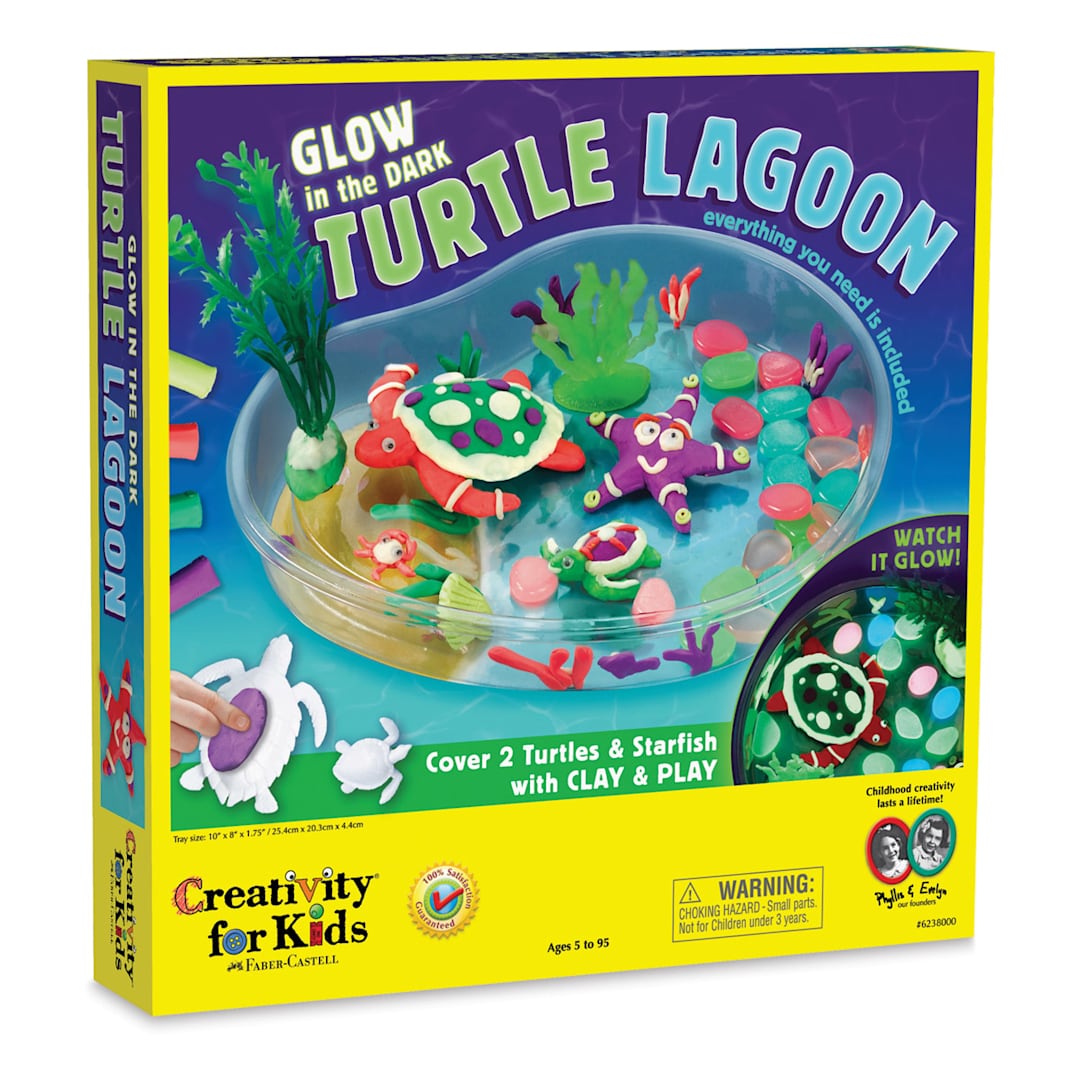 Open in modal - Glow in the Dark Turtle Lagoon Set - Angled view of front of package