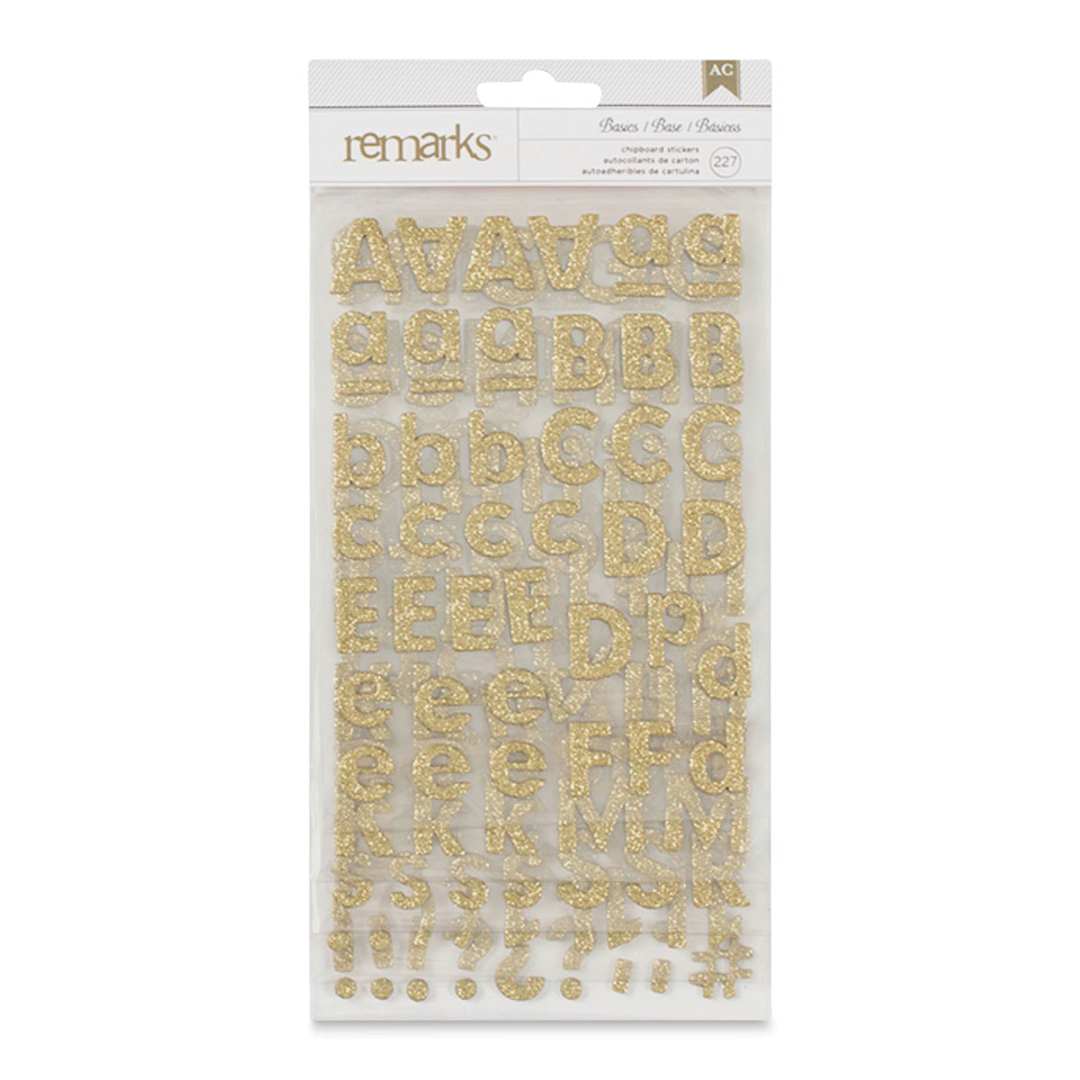 Open in modal - American Crafts Sticker Sheets - Gold Glitter