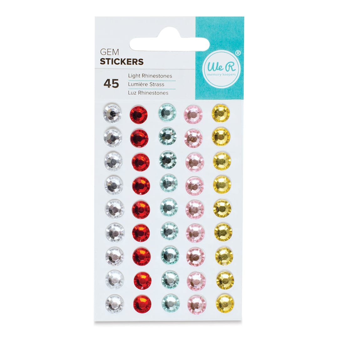 Open in modal - We R Memory Keepers Gem Stickers - Light, Set of 45