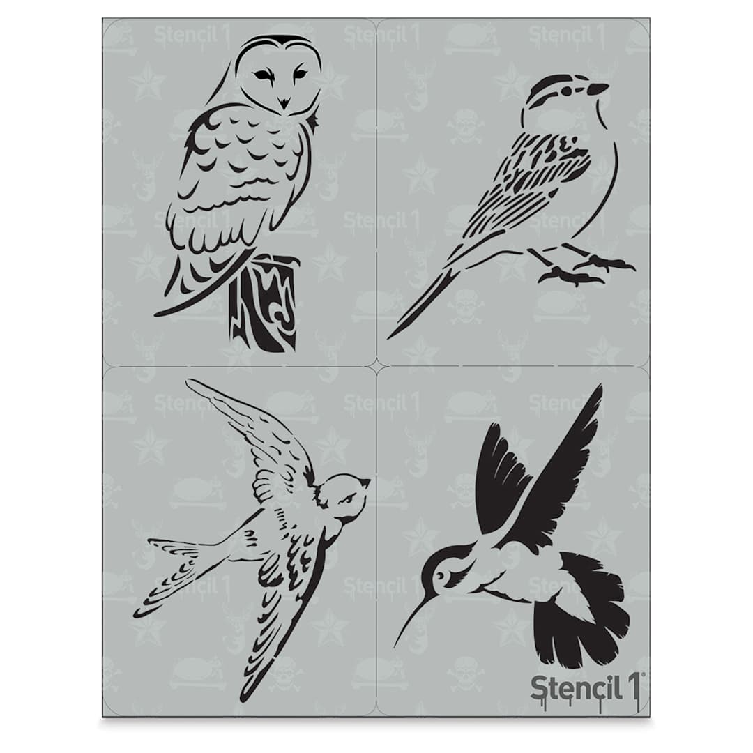 Open in modal - Stencil1 Multipack Stencil - Birds, Set of 4, 8-1/2" W x 11" L