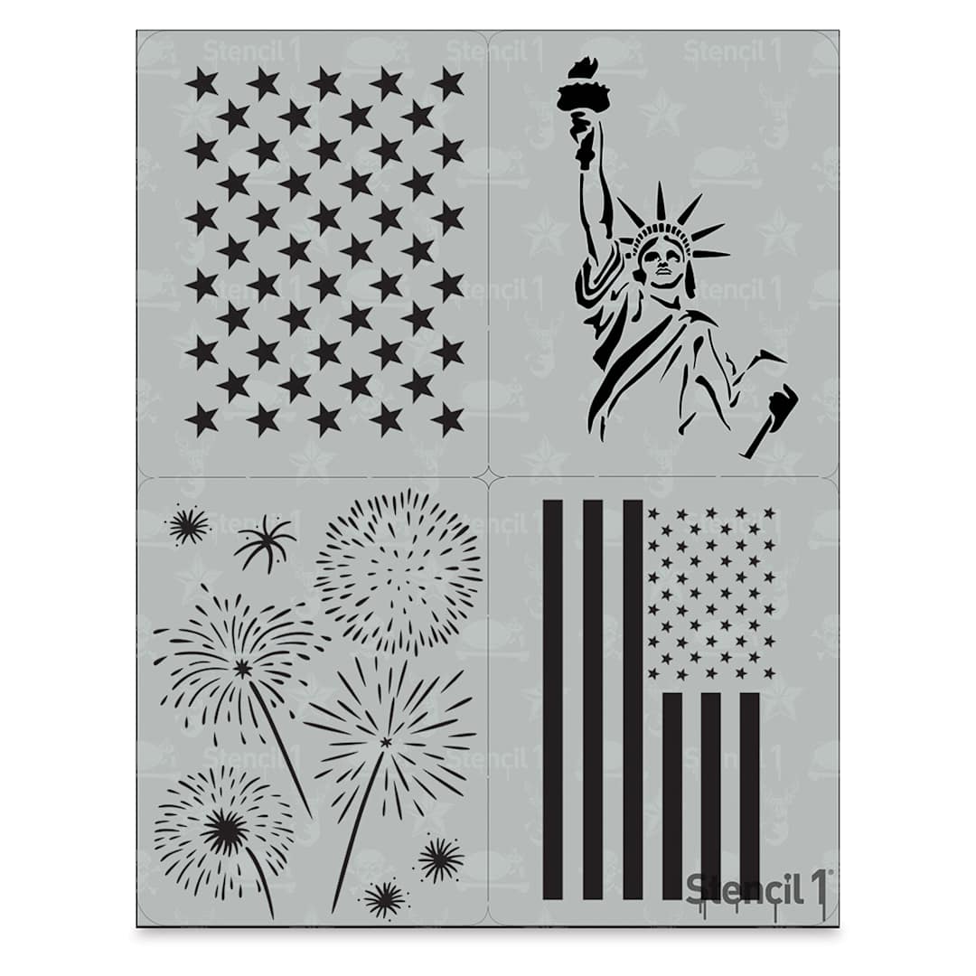 Open in modal - Stencil1 Multipack Stencil - Fourth of July, Set of 4