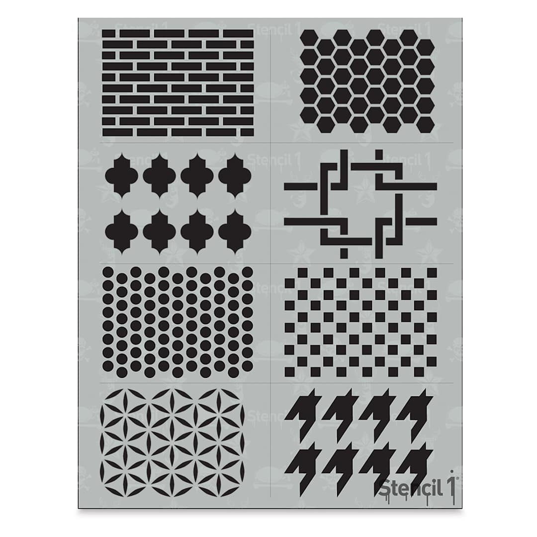 Open in modal - Stencil1 Multipack Stencil - Patterns, Set of 8, 8-1/2" W x 11" L