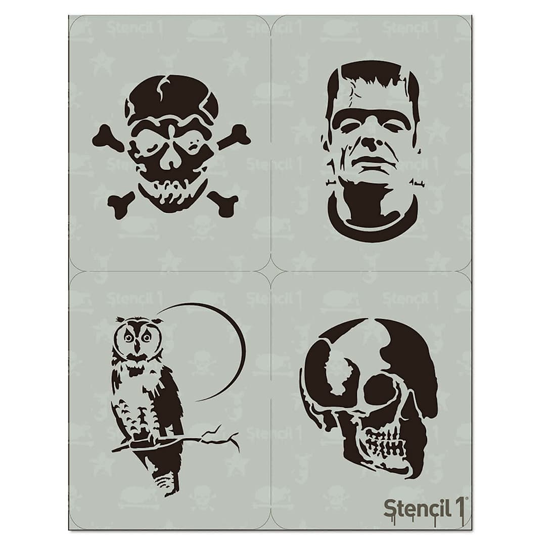 Open in modal - Stencil1 Multipack Stencil - Halloween, Set of 4, 8-1/2" W x 11" L