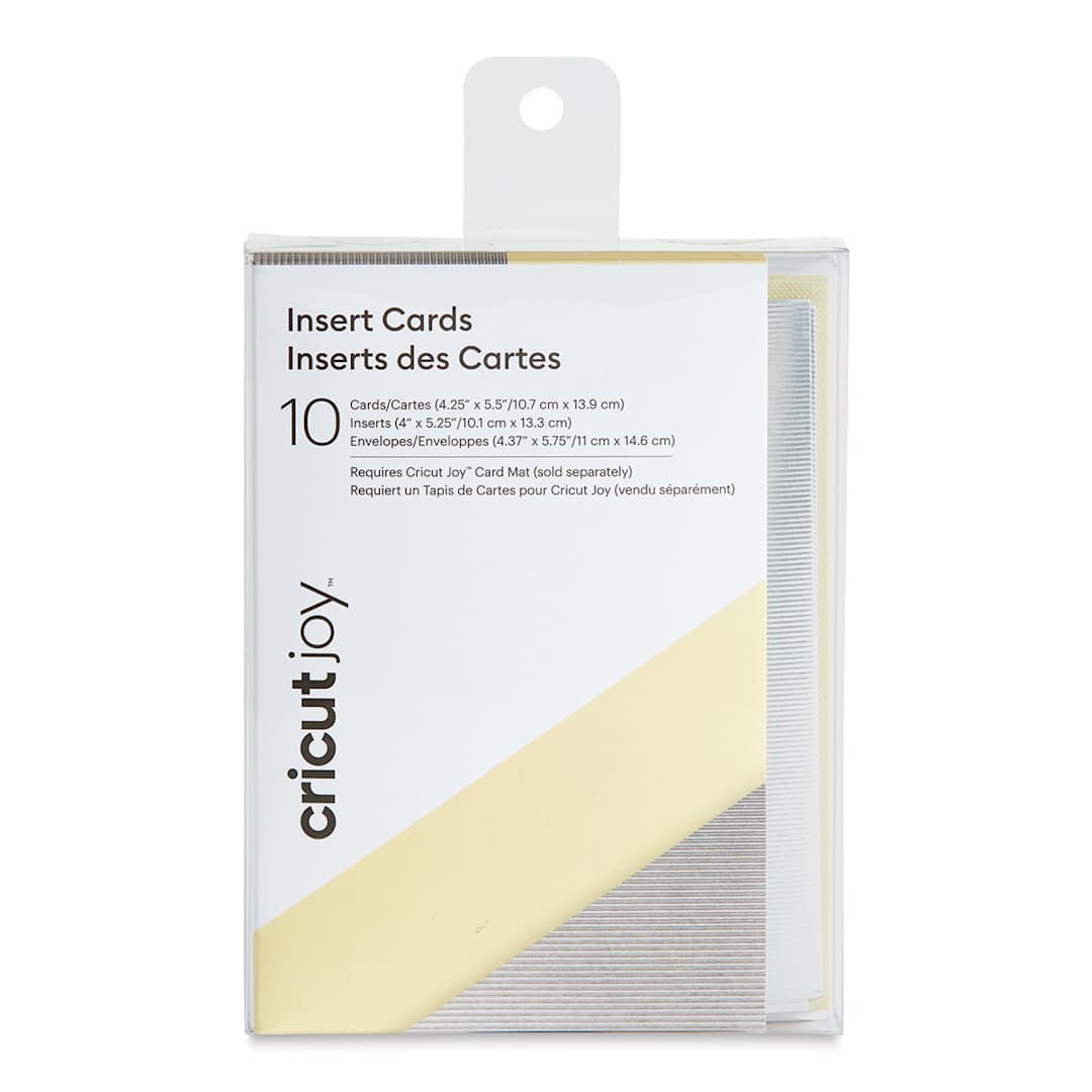 Open in modal - Cricut Joy Cards, Inserts, and Envelopes - Cream/Silver Brush, Package of 10 (In packaging)