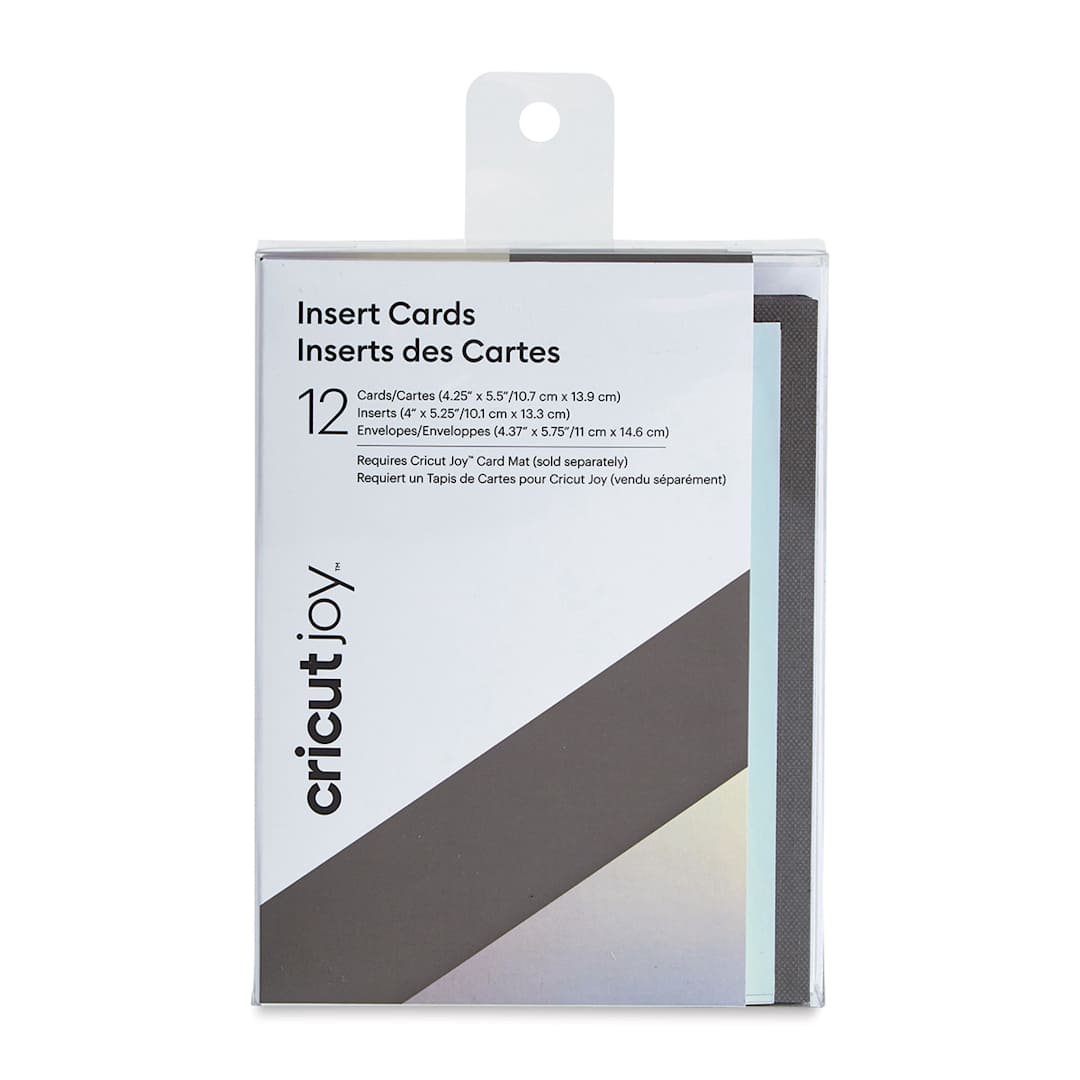 Open in modal - Cricut Joy Cards, Inserts, and Envelopes - Gray/Silver Matte Holographic, Package of 12 (In packaging)