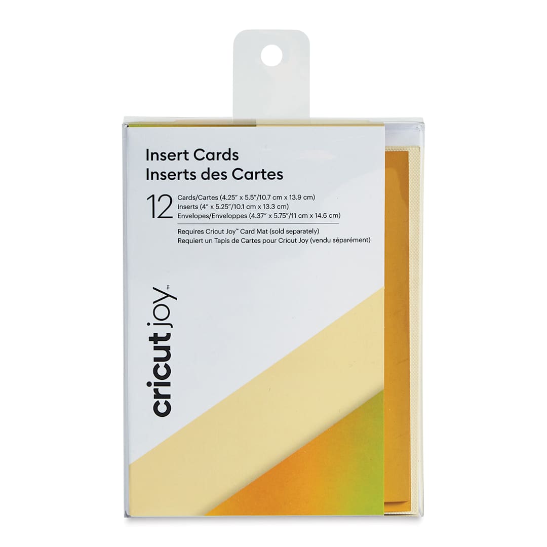 Open in modal - Cricut Joy Cards, Inserts, and Envelopes - Cream/Gold Matte Holographic, Package of 12 (In packaging)