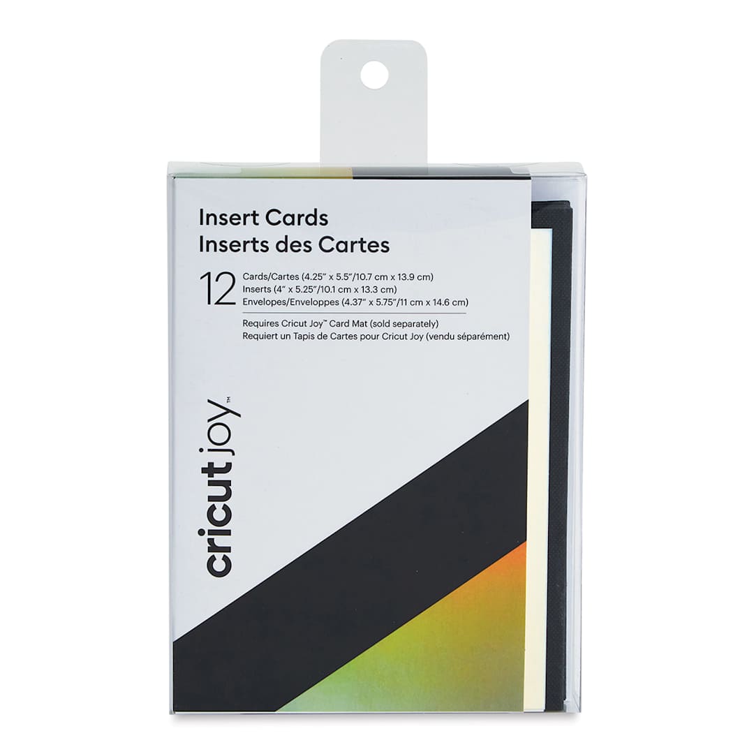 Open in modal - Cricut Joy Cards, Inserts, and Envelopes - Black/Silver Holographic, Package of 12 (In packaging)