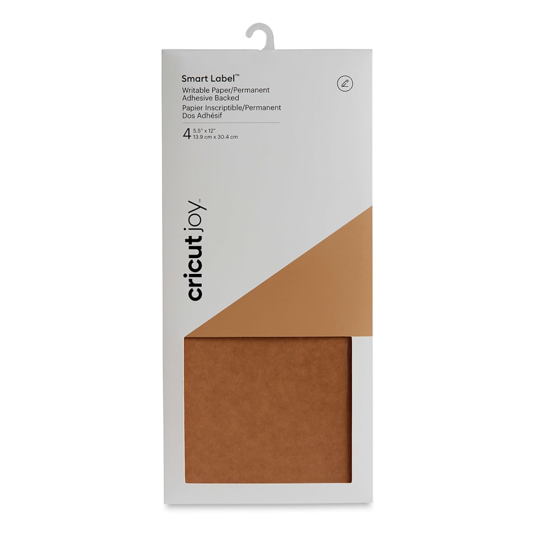 Open in modal - Cricut Joy Smart Label Writable Paper - Kraft Brown, Package of 4, 5-1/2" x 12", Sheets