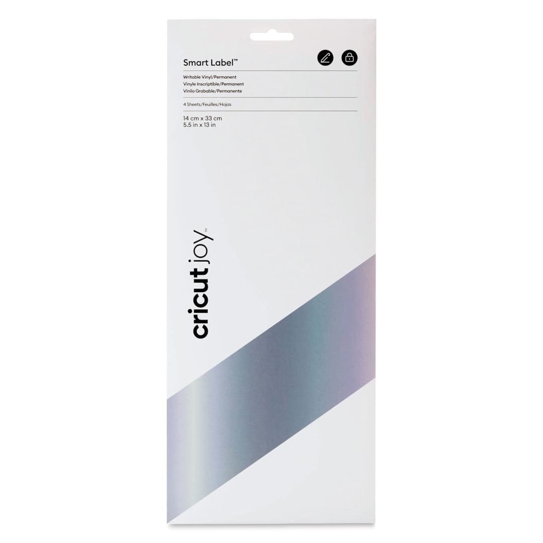 Open in modal - Cricut Joy Permanent Smart Label Writable Vinyl - Silver, front of the packaging