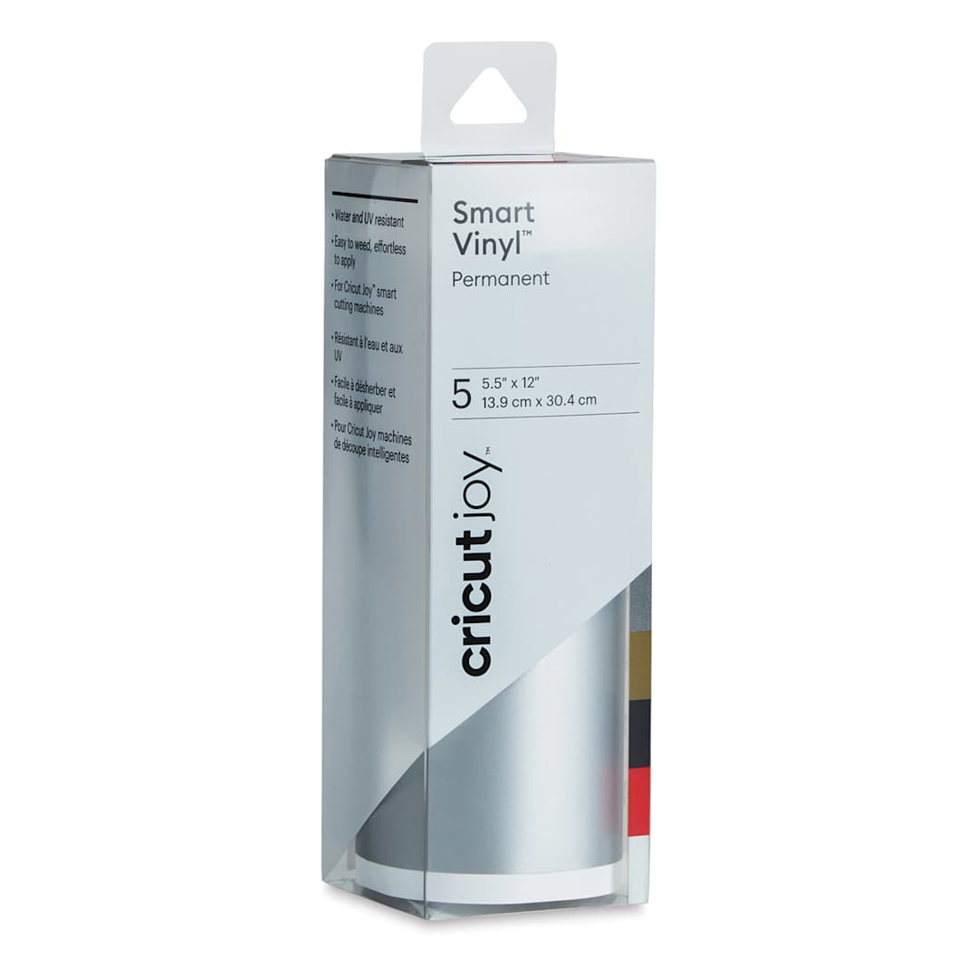 Open in modal - Cricut Joy Permanent Smart Vinyl - Elegance Sampler, 5-1/2" x 12", 5 Sheets (In packaging)