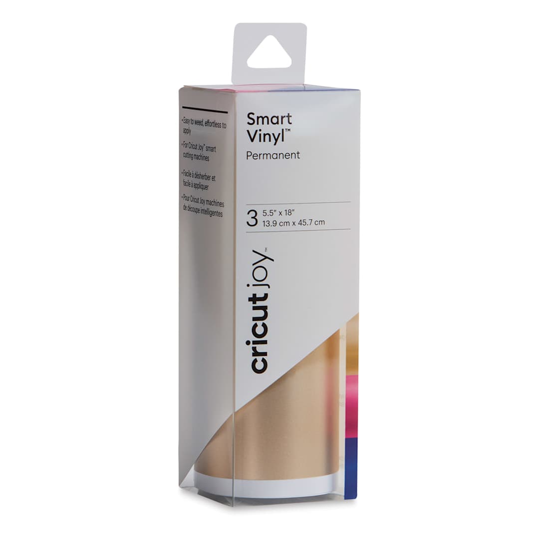 Open in modal - Cricut Joy Permanent Smart Vinyl - Gala, Matte Metallic, Sampler, 5-1/2" x 18", 3 Sheets