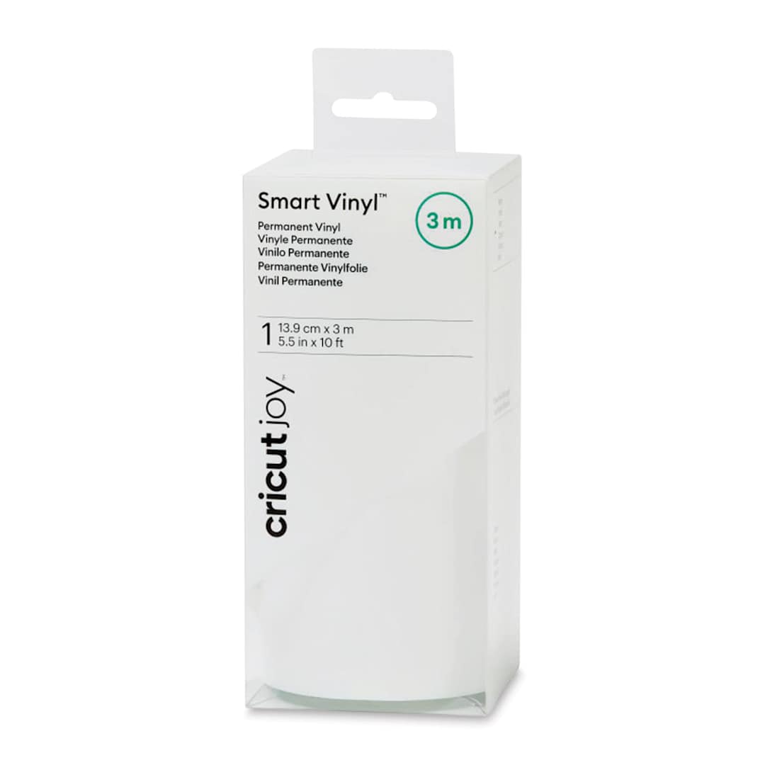 Open in modal - Cricut Joy Permanent Smart Vinyl - White, Matte, 5-1/2" x 10 ft, Roll (In packaging)