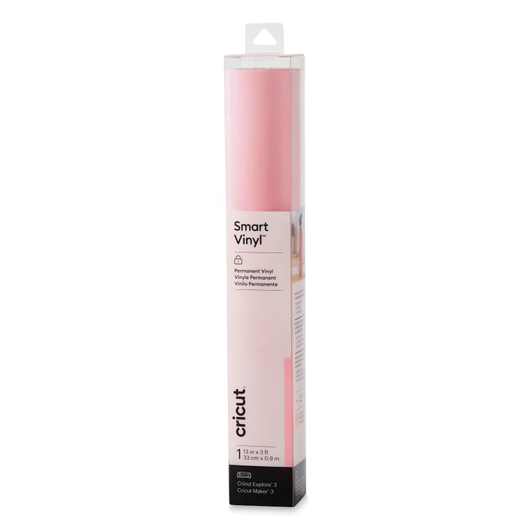 Open in modal - Cricut Permanent Smart Vinyl - Light Pink, 13" x 3 ft, Roll (In packaging)