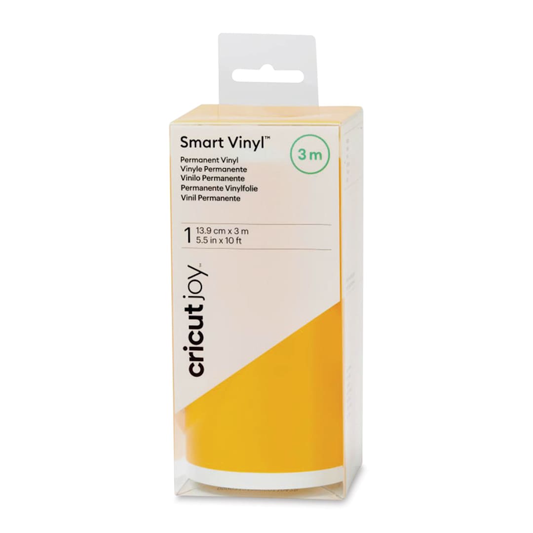 Open in modal - Cricut Joy Permanent Smart Vinyl - Maize Yellow, Matte, 5-1/2" x 10 ft, Roll (In packaging)
