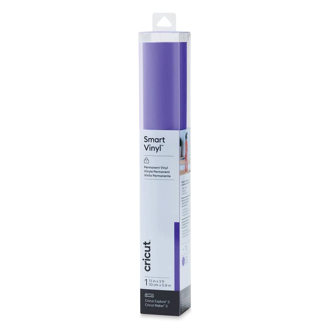 Open in modal - Cricut Permanent Smart Vinyl - Purple, 13" x 3 ft, Roll (In packaging)