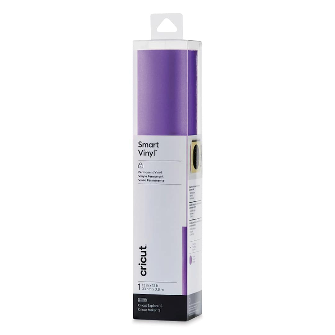 Open in modal - Cricut Permanent Smart Vinyl - Purple, Shimmer, 13" x 12 ft, Roll (In packaging)