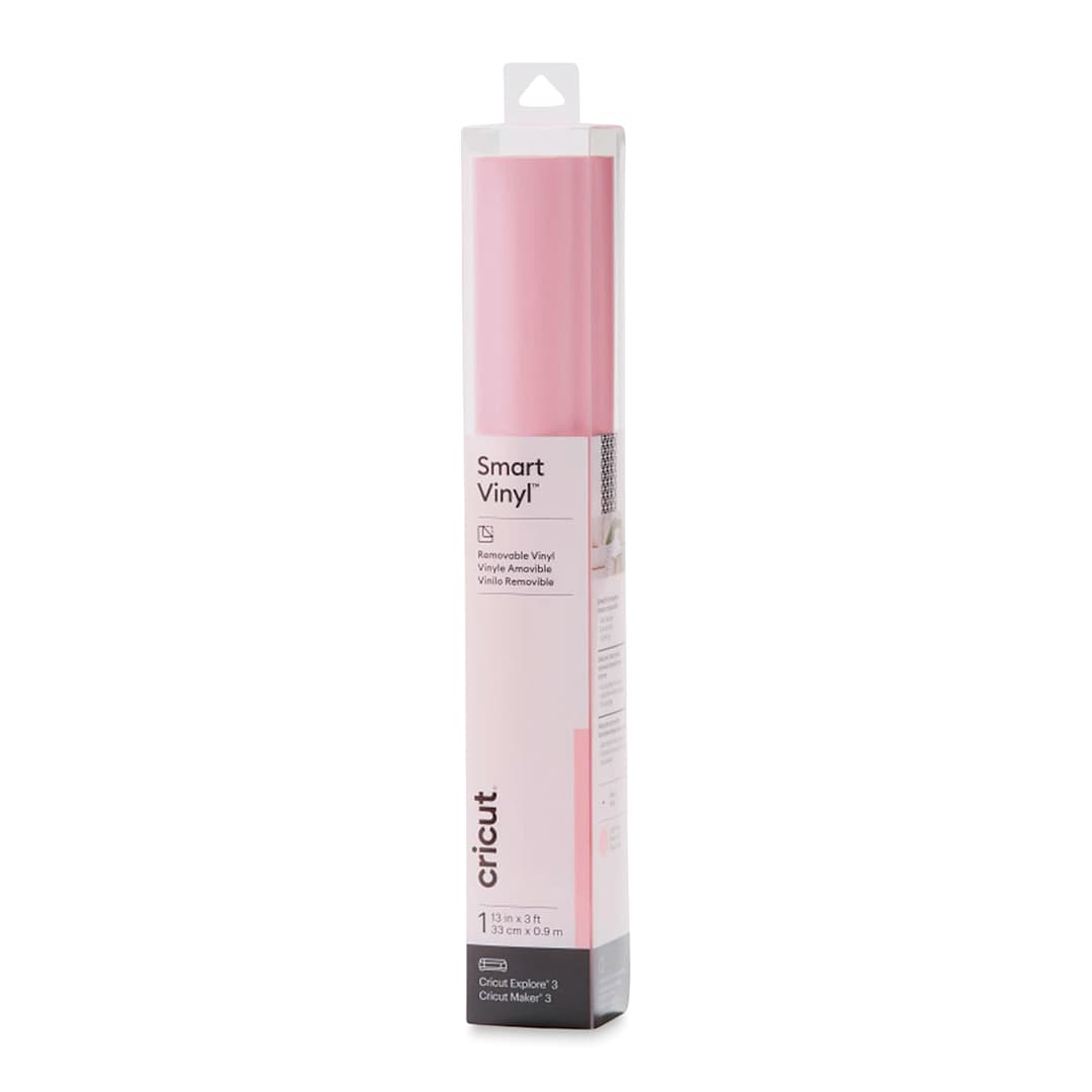 Open in modal - Cricut Removable Smart Vinyl - Light Pink, 13" x 3 ft, Roll (In packaging)