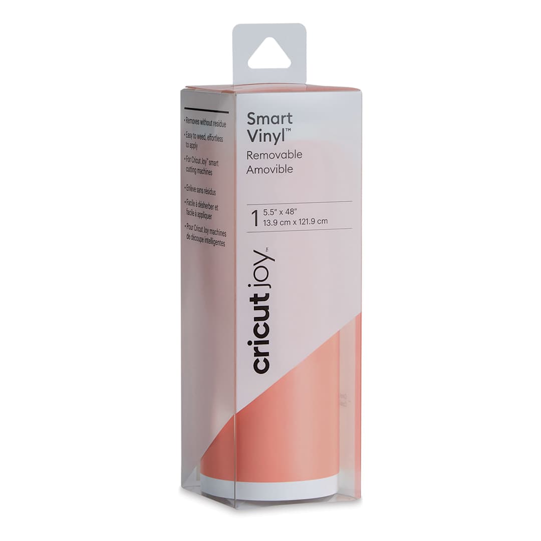 Open in modal - Cricut Joy Removable Smart Vinyl - Coral, 5-1/2" x 48", Roll (In packaging)