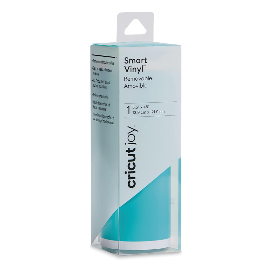 Open in modal - Cricut Joy Removable Smart Vinyl - Teal, 5-1/2" x 48", Roll (In packaging)