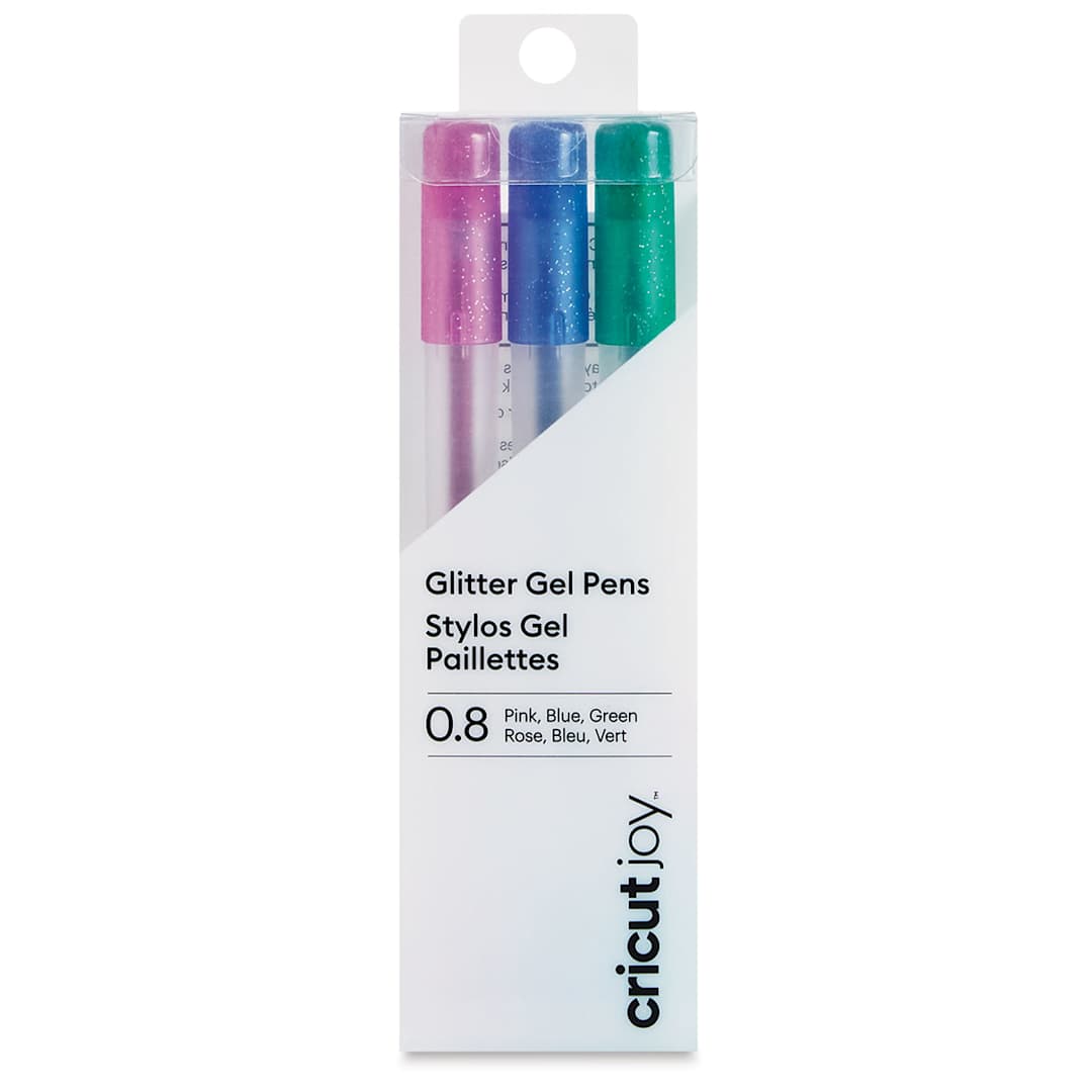 Open in modal - Cricut Joy Gel Pens – Glitter Brights, Set of 3, front of the packaging