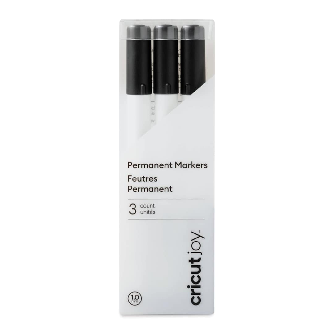 Open in modal - Cricut Joy Permanent Markers - Black, Set of 3, front of the packaging