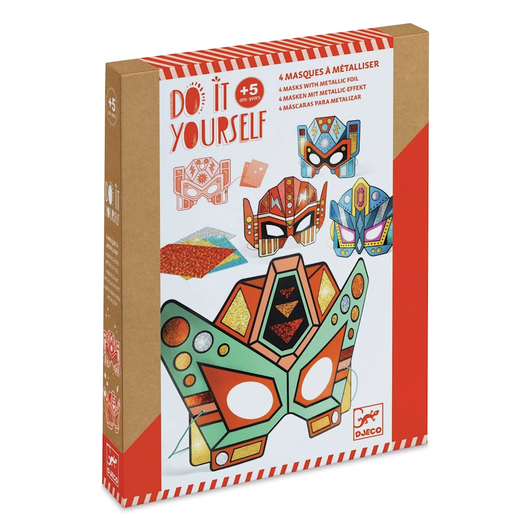 Open in modal - Djeco Do It Yourself Super Robots Mask Kit - front of packaging
