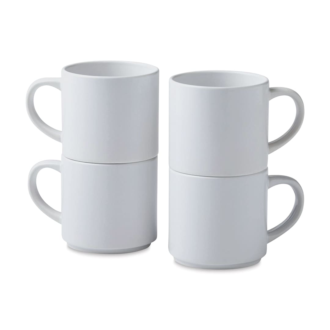 Open in modal - Cricut Stackable Mug Blanks - Package of 4, White, 10 oz (Out of packaging)