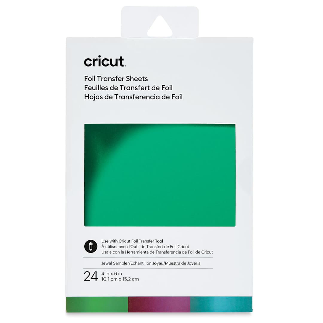 Open in modal - Cricut Foil Transfer Sheets - Jewel Sampler, 4" x 6", Package of 24 (In packaging)
