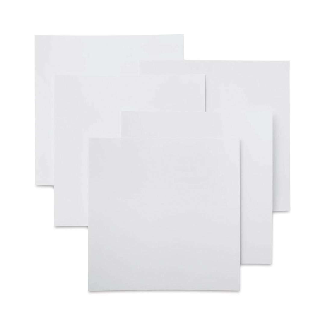 Open in modal - Cricut Smart Paper Sticker Cardstock - White, 13" x 13", Package of 10 Sheets (Sheets out of packaging)