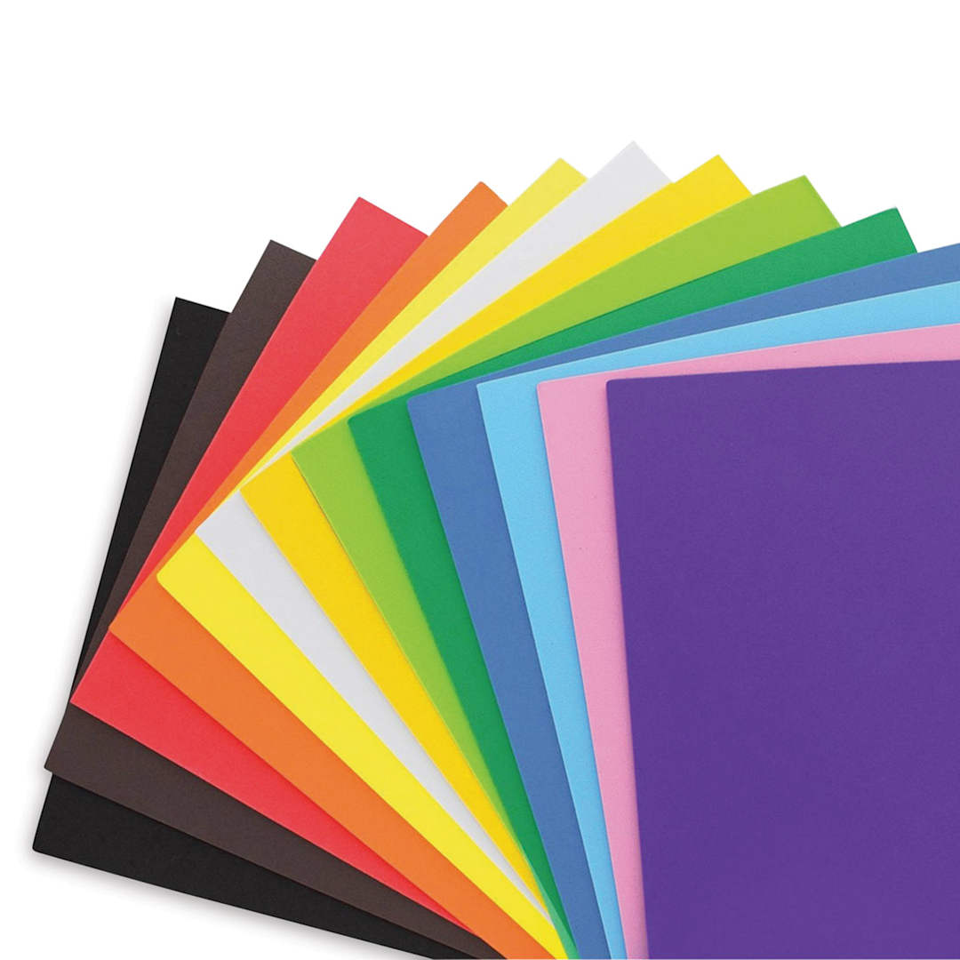 Open in modal - Essentials by Leisure Arts Foam Sheets - Assorted Colors, 9" x 12", Package of 15 (Out of packaging)