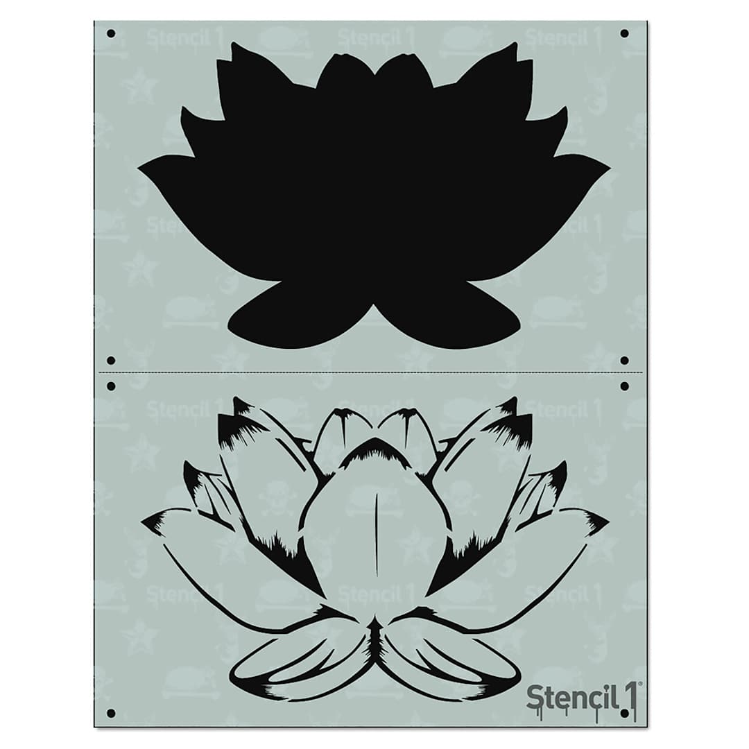 Open in modal - Stencil1 Multi-Layer Stencil, Lotus, 2 Layer