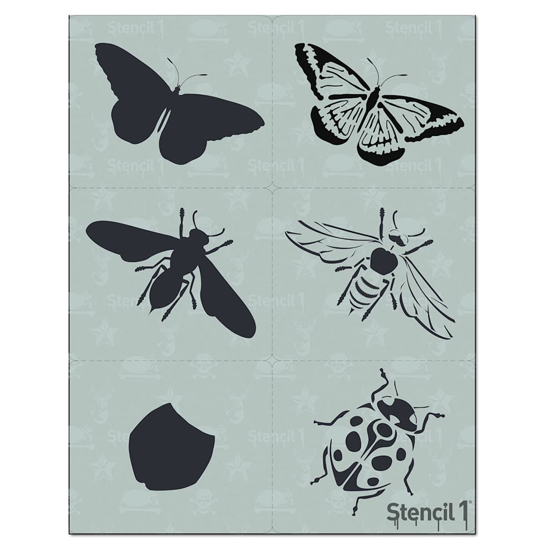 Open in modal - Stencil1 Multi-Layer Stencil, Bugs, Pkg of 3, 2 Layer