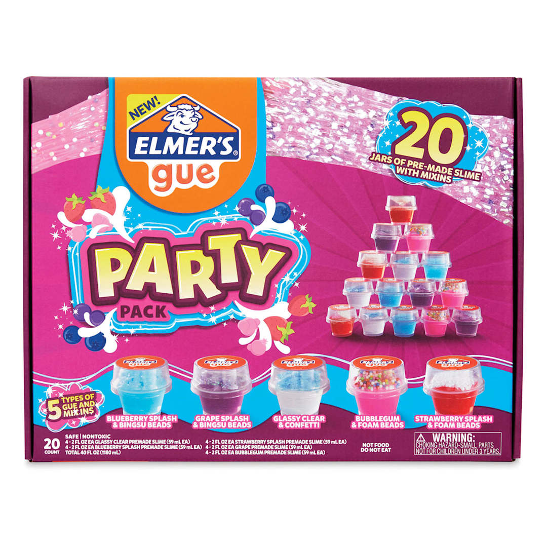 Open in modal - Elmer's Gue Premade Slime - Party Pack, 2 oz, Front of Package
