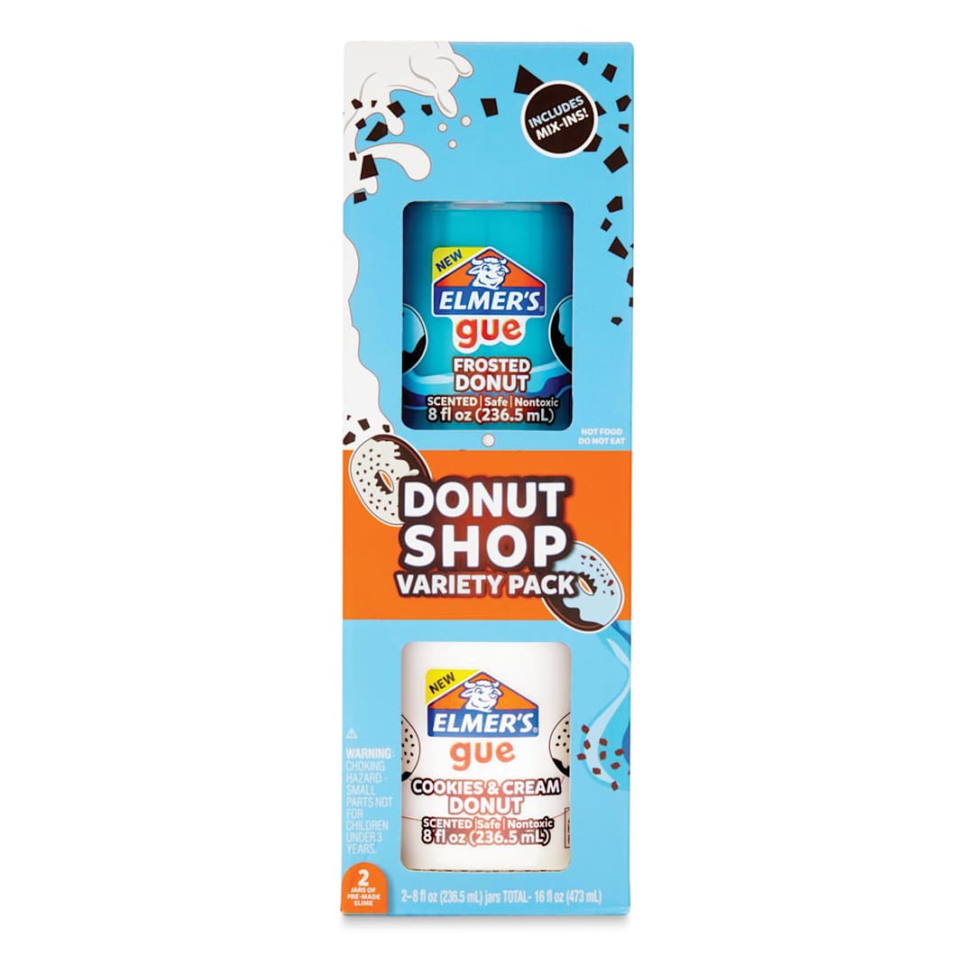 Open in modal - Elmer’s Gue Premade Slime - Donut Shop, Package of 2, Front of Package
