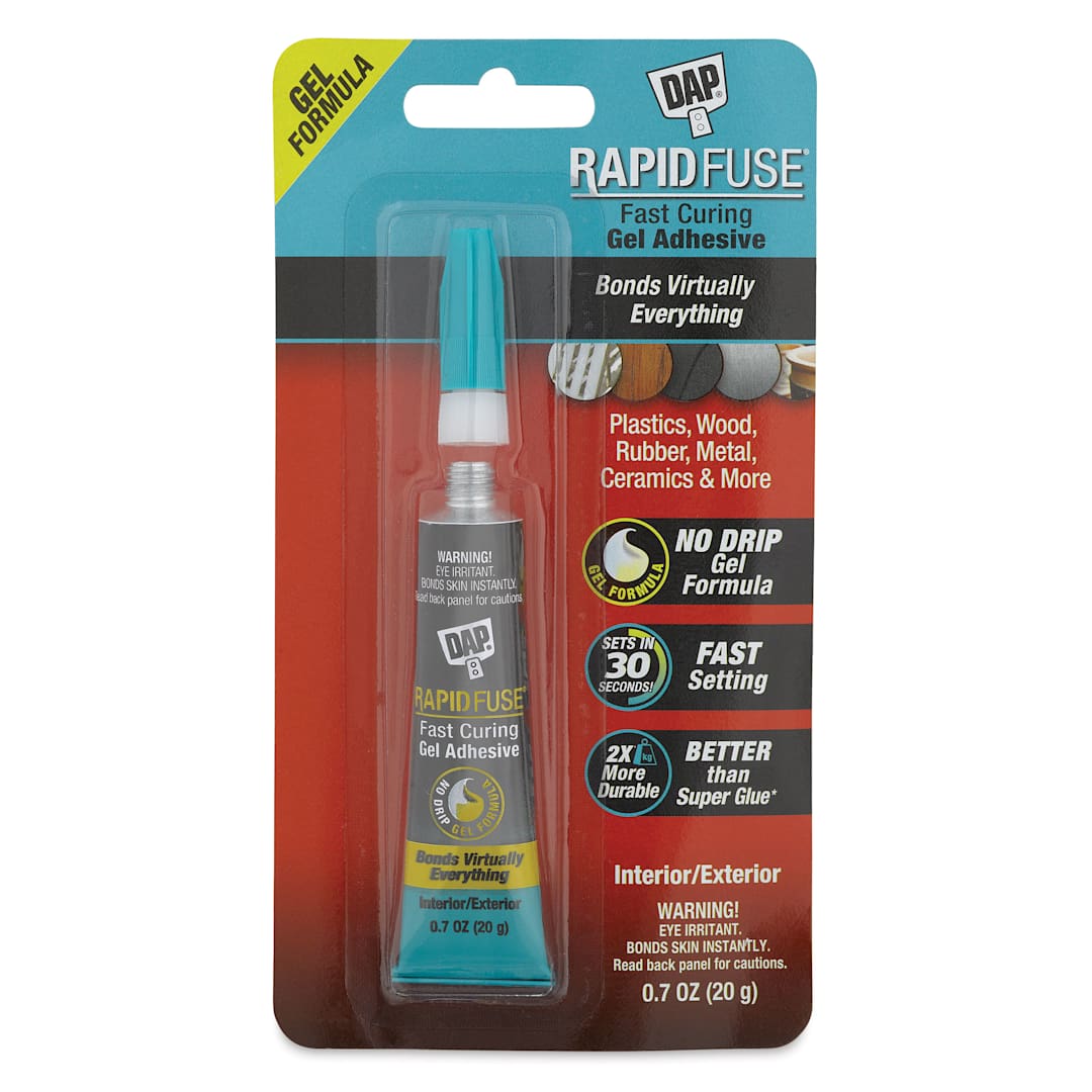 Open in modal - DAP RapidFuse Super Glue Gel Adhesive - No Drip, 0.7 oz - front of packaging