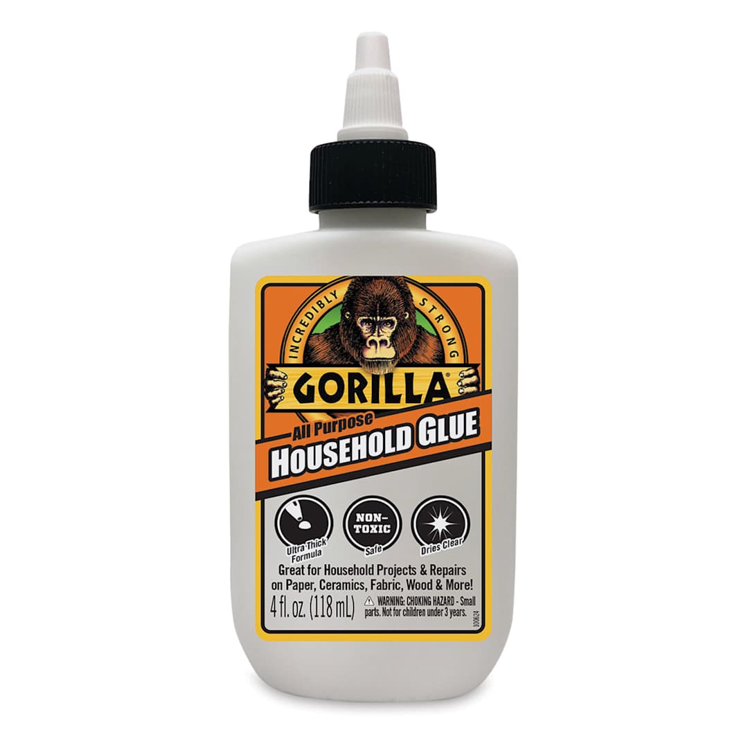Open in modal - Gorilla Glue Household Glue - front of 4 oz. bottle