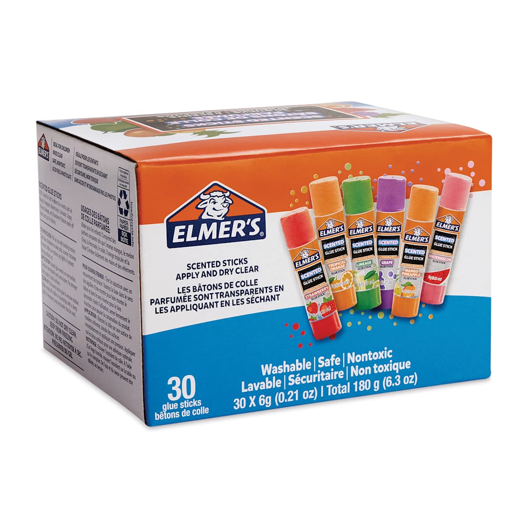 Open in modal - Elmer’s Scented Glue Sticks - Fruity, Pkg of 30, front of the packaging