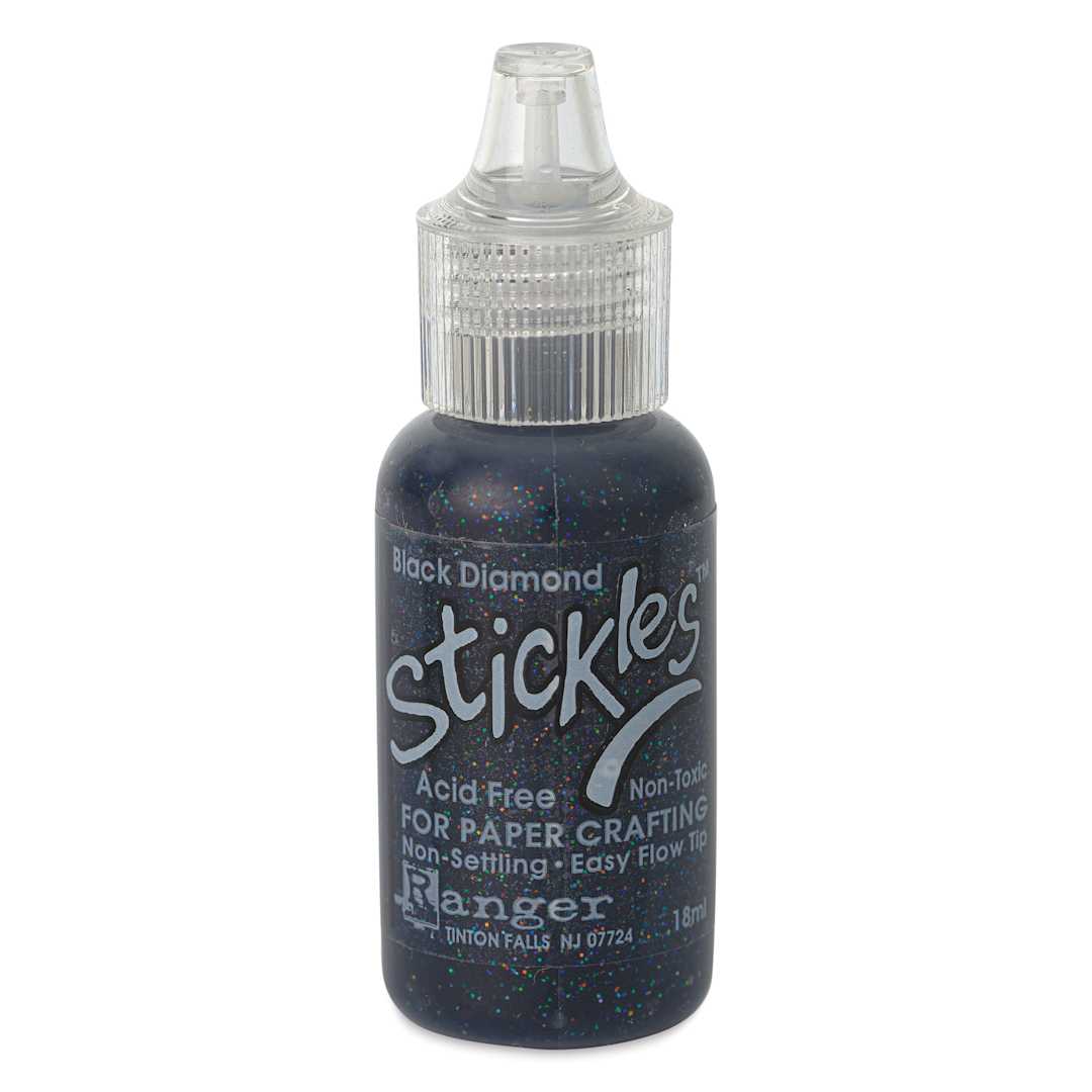 Open in modal - Ranger Stickles Glitter Glue - Black Diamond, 1/2 oz - front