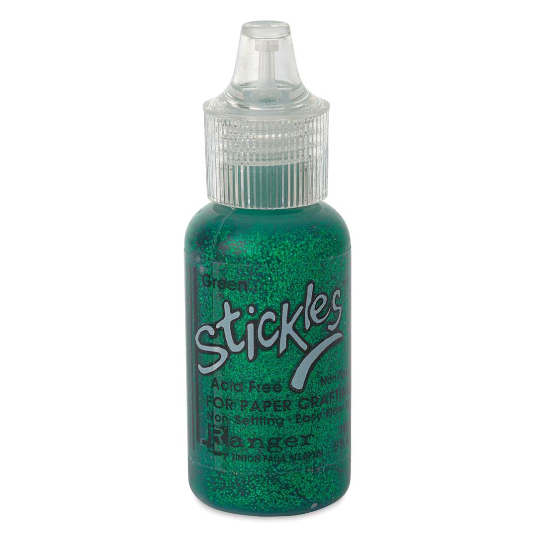 Open in modal - Ranger Stickles Glitter Glue - Green, 1/2 oz - front