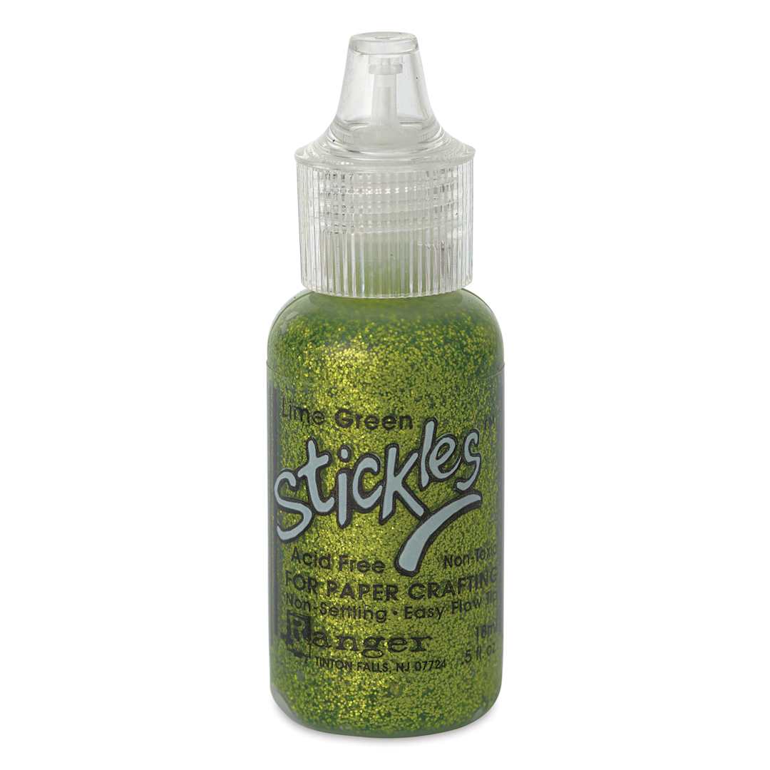 Open in modal - Ranger Stickles Glitter Glue - Lime Green, 1/2 oz - front
