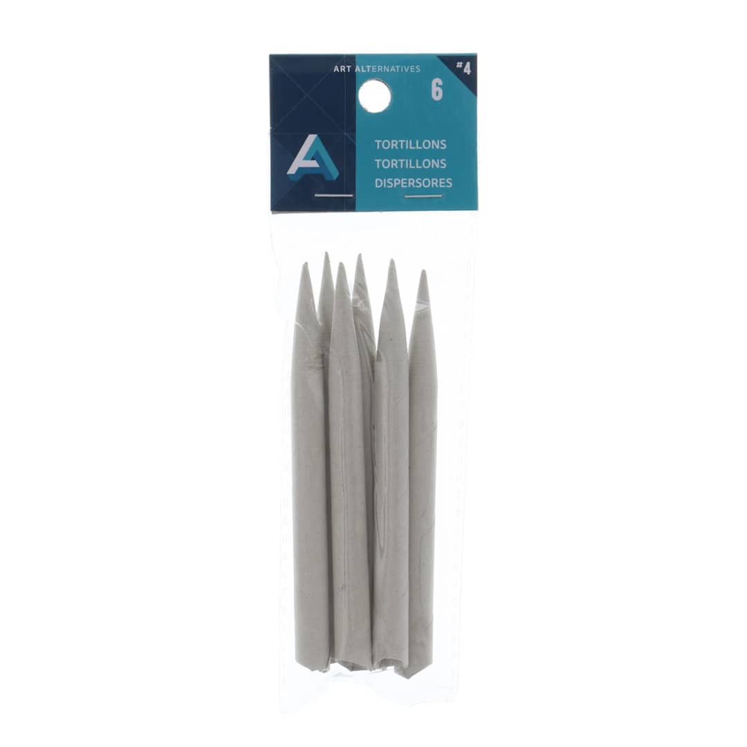 Open in modal - Art Alternatives Tortillons, Large, 6/Pkg., 5/16"