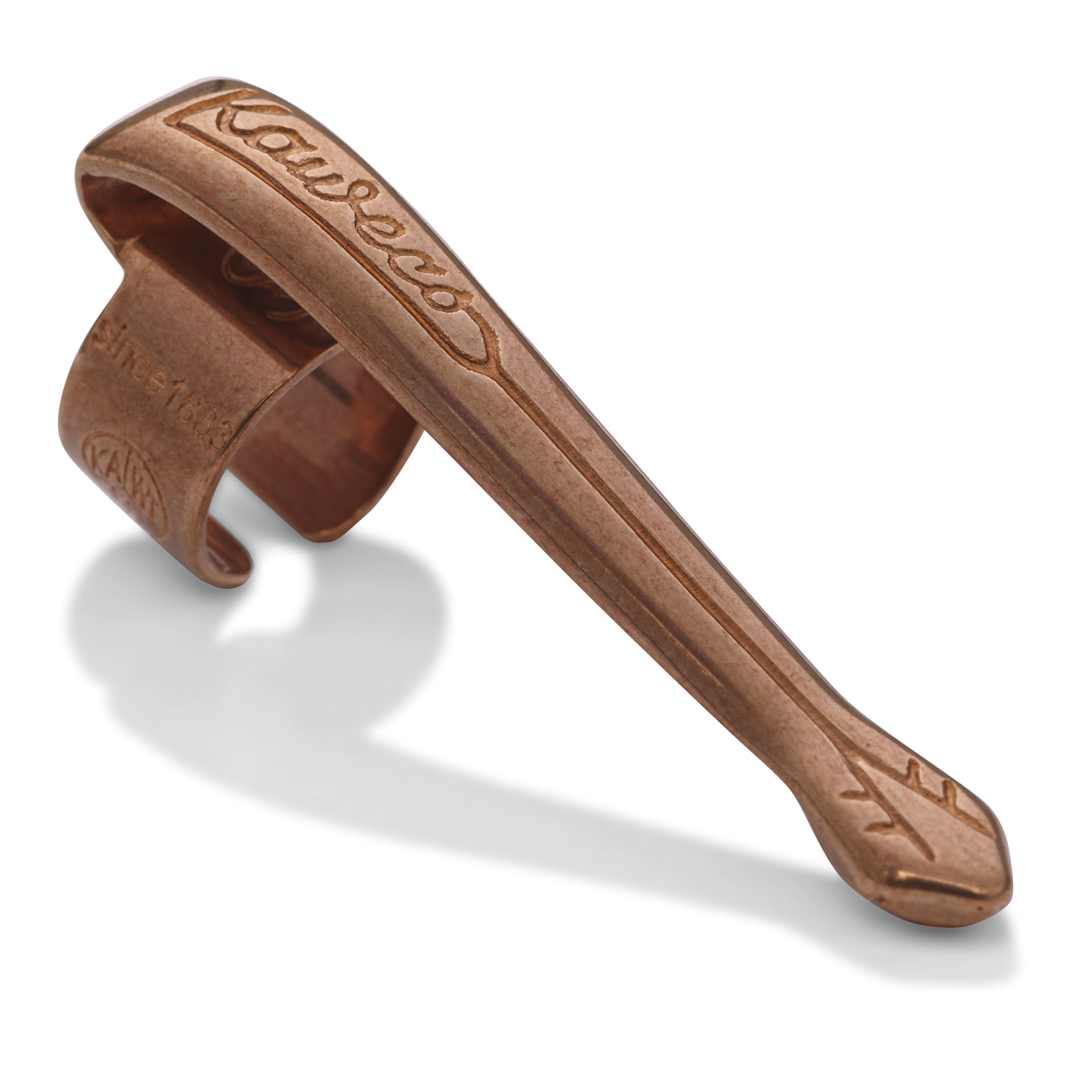 Open in modal - Kaweco Liliput Ballpoint Pen Clip - Bronze, top of the clip