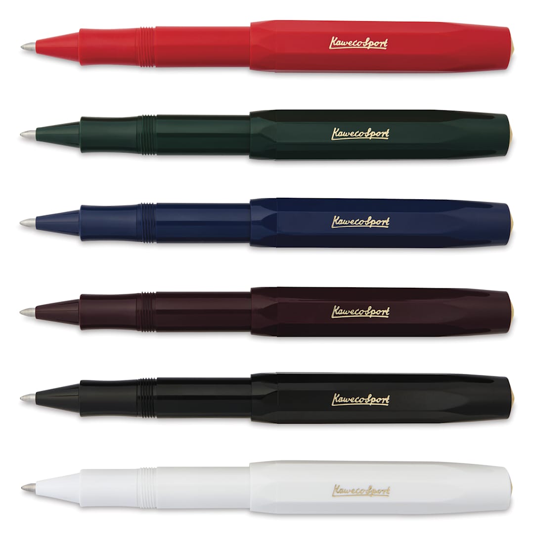 Open in modal - Kaweco Classic Sport Rollerball Pens, laid out in various colors