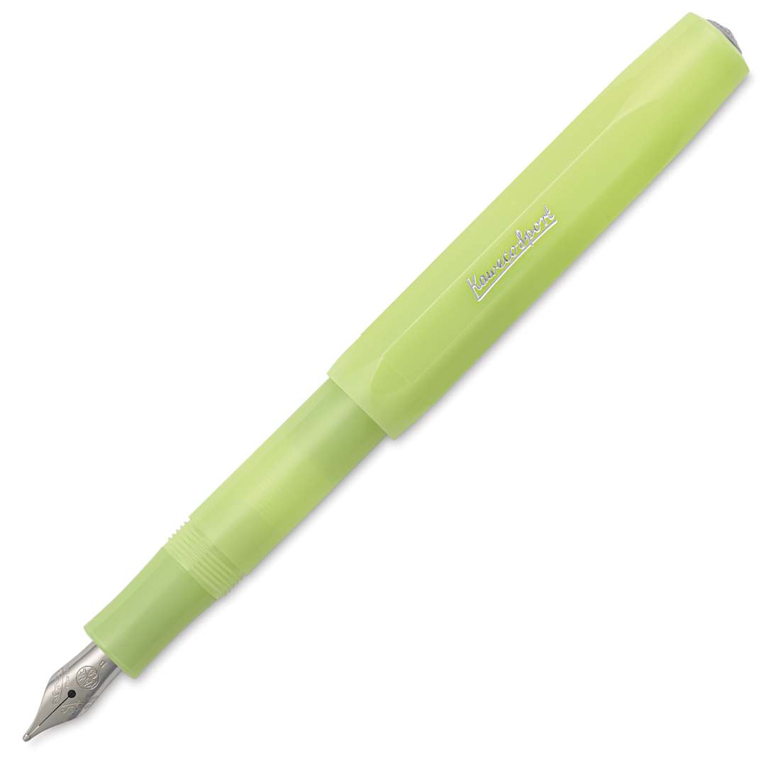 Open in modal - Kaweco Frosted Sport Fountain Pen - Fine Lime, Broad